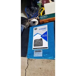 Utopia Twin Cotton Blanket New In Package Teal 100% Cotton